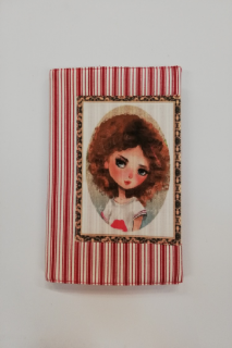 Obal na knihu nebo diář - 15,5 x 21,5 cm -  holčička 5