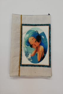 Obal na knihu nebo diář - 15,5 x 21,5 cm -  holčička se sluchátky