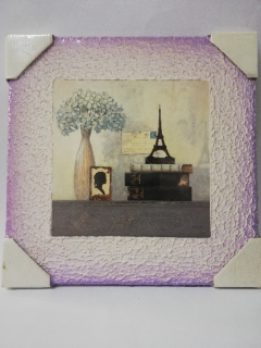 Obraz na desce 27 x 27 cm - Komoda se suvenýry