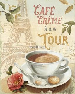Obraz na desce 30 x 24 cm - Cafe Paris