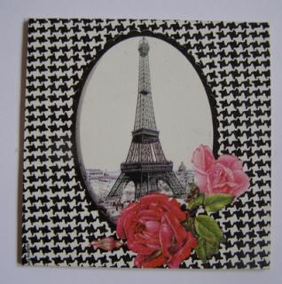 Obrázek č.104 - 16 x 16 - Růže s Eiffelovkou