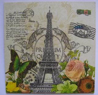 Obrázek č.231 - 16 x 16 - Eiffelovka a růže
