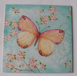 Obrázek č.244 - 16 x 16 - Motýl a květinky