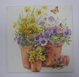 Obrázek č.62 - 16 x 16 - Květiny a motýl