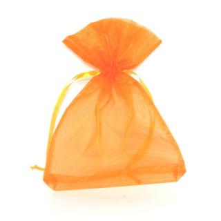 Organzový sáček - 12 x 15 cm - oranžový