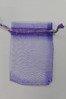 Organzový sáček - 9 x 7 cm - fialový