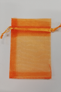 Organzový sáček - 9 x 7 cm - oranžový