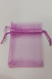 Organzový sáček - 9 x 7 cm - světle fialový