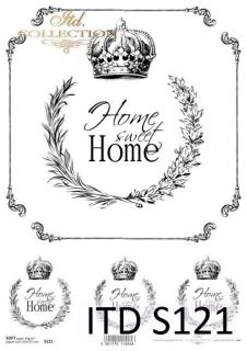 Papír soft A4 pro tvoření - Home sweet HOME - S121 (SKLADEM)