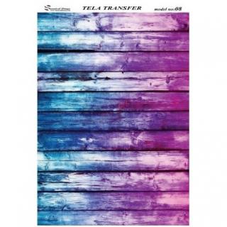Papír Tela Transfer - Cadence - 48 x 33 cm - Modrofialové dřevo