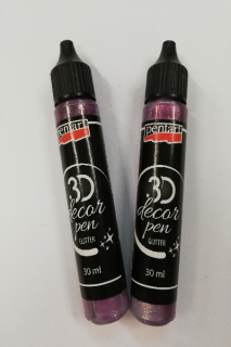 Perlové pero Pentart 30ML - Fialovostříbrná