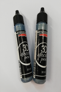 Perlové pero Pentart 30ML - Ocelově modrá