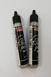 Perlové pero Pentart 30ML - Stříbrná