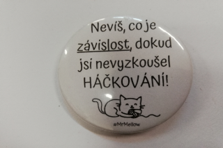 Placka  Závislost a háčkování  4,5cm