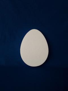 Polystyrenové vejce ploché plné - 20 cm