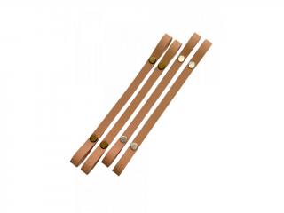 Popruh na košík nebo kabelku kožený š.1cm - 30 cm latte (skladem)