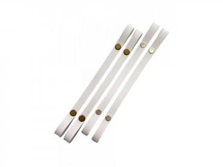 Popruh na košík nebo kabelku kožený š.1cm - 50cm - bílý (CENA ZA 1KS)