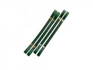 Popruh na košík nebo kabelku kožený š.1cm - 50cm - zelený lahvový (CENA ZA 1KS)