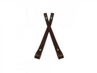 Popruh na košík nebo kabelku kožený š.2cm - 70 cm - hnědý tmavý (CENA ZA 1KS)