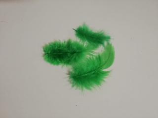 Pštrosí peří 6-11 cm, balíček 20 ks - tmavě zelená (Skladem)
