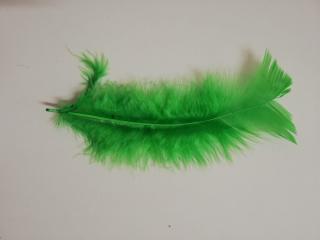 Pštrosí peří 9-16 cm, balíček 20 ks - tmavě zelená (Skladem)