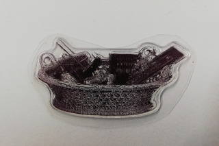 Razítko silikonové - košík - 6,5 x 3,5 cm