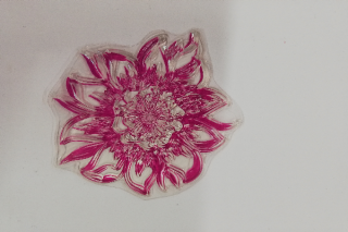 Razítko silikonové - květina 1 - 8 cm