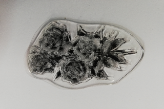 Razítko silikonové - květina růže 3 - 5 x 3,5 cm