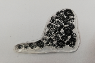 Razítko silikonové - ornament černý - 6 x 4 cm