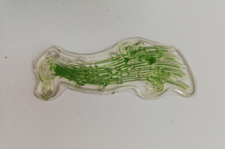 Razítko silikonové - ornament zelený 1 - 5,5 x 2,5 cm