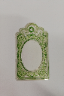 Razítko silikonové - ornament zelený 3 - 8,5 x 5,5 cm