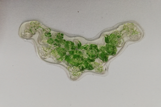 Razítko silikonové - ornament zelený 4 - 7 x 3,5 cm