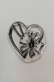 Razítko silikonové - Valentýn 4 - 3,5 x 3,5 cm