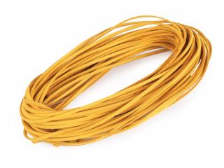Řemínek imitace kůže šíře 3 mm - hořčicová