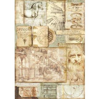 Rýžový papír A3 pro tvoření - Leonardo da Vinci - DFSA3046 (SKLADEM)