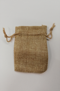 sáček jutový khaki 9x7 cm