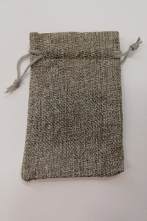 sáček jutový šedý 9x7 cm