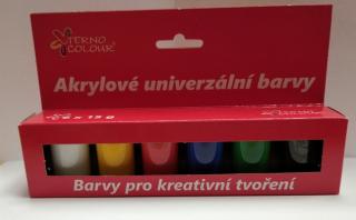 Sada akrylátová univerzální barva - 6ks základních barev