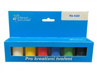 Sada barev na kůži - 6 ks klasických barev