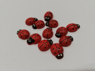 Samolepící dřevěná beruška 1x1,3 cm