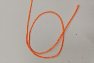Saténová šňůra Ø1 mm - oranžová - 1m (cena za metr)