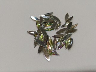 Šatonové nažehlovací kamínky kočičí oko barevné 14x4mm
