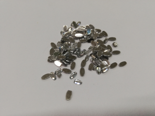 Šatonové nažehlovací kamínky ovál krystal 4x8mm