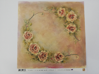 Scrapbooking papír 30x30 cm - Růže
