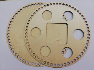 Servírovací set, organizér na set štamprdlat a hranatou ALKO-láhev k doháčkování - 25cm přírodní (skladem)