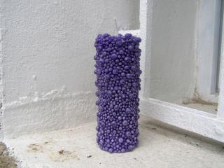 Svíčka vonná z palmového vosku - bublinka velká - fialová
