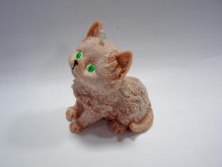 Svíčka vonná z palmového vosku - Kočka 9 cm - hnědá