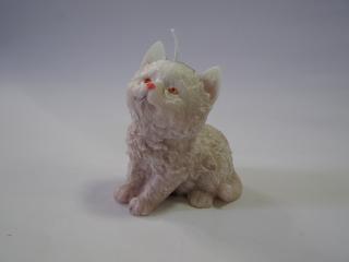 Svíčka vonná z palmového vosku - Kočka 9 cm - sv.hnědá