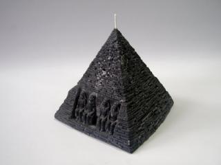 Svíčka vonná z palmového vosku - pyramida - černá