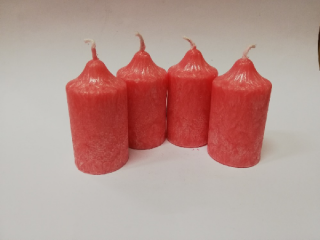 Svíčka vonná z palmového vosku - sada 4 adventních svíček - č.16 - vanilka se skořicí